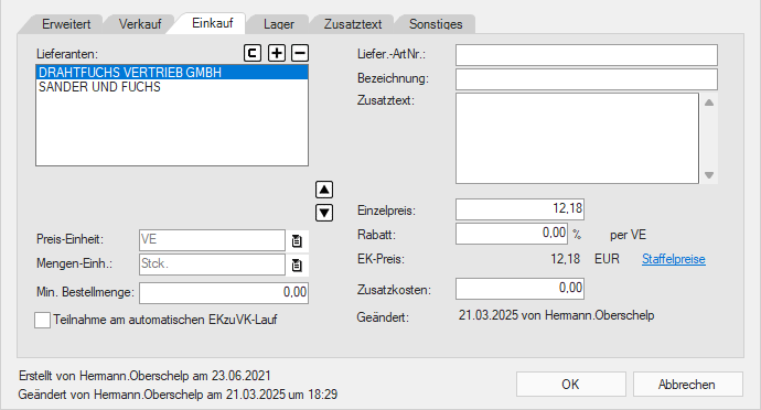Register Einakuf